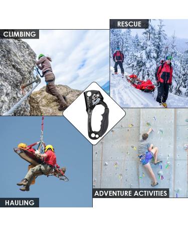 Lixada Climbing Hand Ascender 8-13mm Vertical Rope Access - CE Certified, Rubber Handle, Strong Rappelling Gear for Rock Climbing, Tree Arborist, Rescue - Black (Right Hand) - Buy Online on GoSupps.com