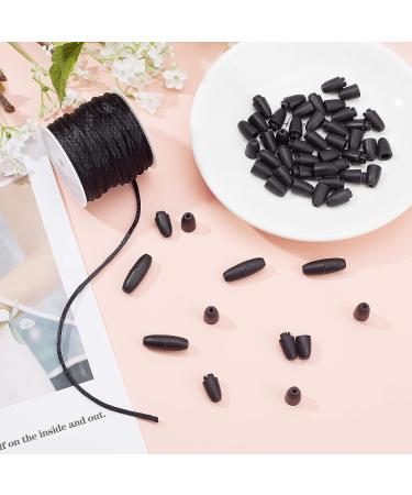 PandaHall 30 Set Black Breakaway Clasp for Lanyard with Nylon String Cords - DIY Craft Making Supplies - Buy Online on GoSupps.com
