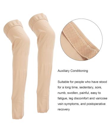 3XL Beige Open Toe Compression Stockings - 2332 mmHg for Varicose Veins & Toesless Support - Buy Online on GoSupps.com