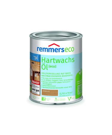 Remmers Hartwachs oil ECO colorless 0.75 liters for inside natural base 3in1: stain oil and sealing in one slip-resistant vegan 0.75 l colorless - Buy Online on GoSupps.com