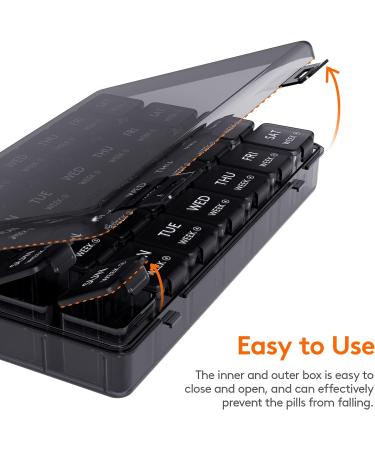 Buy Lifewit 28-Day Pill Organizer | Large Compartments for Vitamins & Supplements Best Monthly Medicine Organizer - Buy Online on GoSupps.com