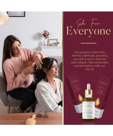 Growth Phase Hair Oil Serum - 100% Natural with Castor, Onion, Fenugreek, Amla Oils and Caffeine - Hair Loss Solution for Fast Growth and Thickness Boost - Beard & Edge Growth - Buy Online on GoSupps.com