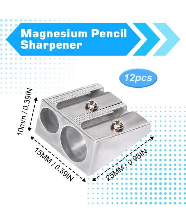 12Pcs Magnesium Pencil Sharpener Survival New Metal Pencil Sharpener with Double Holes Hand Pencil Sharpener for Pencils Schools Offices Art Projects - Buy Online on GoSupps.com