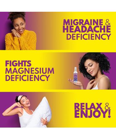 VAL Natural Migraine Relief Magnesium Spray with Lavender & Peppermint Oil 4oz - Buy Online on GoSupps.com