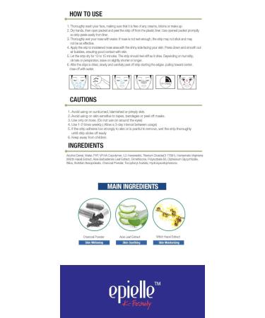 Epielle Deep Cleansing Nose Strips - 12 Count | Remove Blackheads & Clean Pores | Perfect Fit for Easy Skin Solutions - Buy Online on GoSupps.com