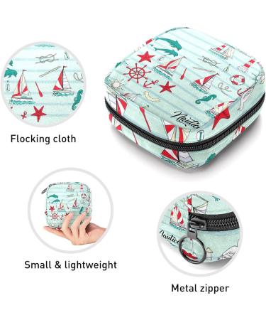 GIAPB Period Storage Bag & Makeup Pouch | Rudder Anchor and Boats Design - Buy Online on GoSupps.com
