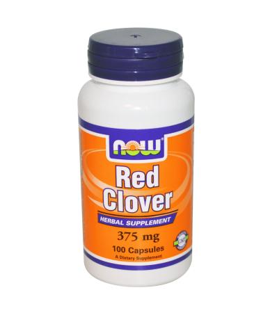 Now Foods Red Clover 375 mg 100 Veg Capsules