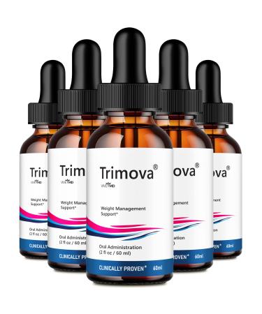 Trimova Drops Trimova Liquid Keto Drops All Natural Formula Trimova Drops - Maximum Strength Tri-Mova Liquid Drops Health Fitness Keto Vitamin Support Overall Wellness Tri Mova Reviews (5 Pack)