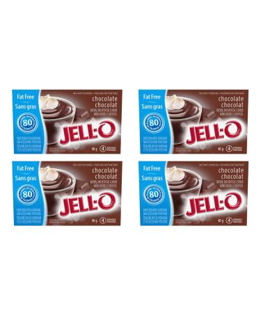 Fat Free Sugar Free Instant Chocolate Pudding Mix Bundle. Includes (4) Packages of Jell-O Sugar Free Fat Free Chocolate Instant Pudding Mix (40g per package) with BIG MAPLE Trivia Cards to Enjoy with your Snack or Dessert. Great for Holidays Party