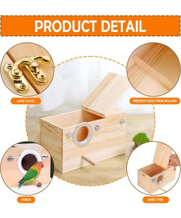 Parakeet Nest Box for Breeding - Ideal for Budgies, Cockatiels, Lovebirds, and More - Buy Online on GoSupps.com
