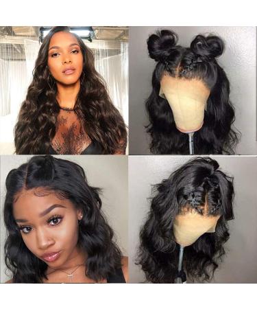 Ainmeys 26 Inch Brazilian Body Wave HD Transparent Lace Front Wig | 9A Unprocessed Virgin Human Hair | 180% Density Deep Part | Pre Plucked Natural Black | for Black Women - Buy Online on GoSupps.com