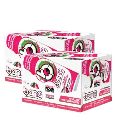 Bang Energy Shots, Wyldin Watermelon, World's 1st Carbonated Energy Shot with Super Creatine, 3 Fl Oz, (Pack of 24) Wyldin Watermelon 1 Count (Pack of 24)