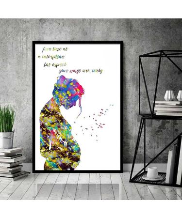 Modern Pregnancy Gift: Pregnant Woman Medical Disease Poster - 12x16 Inch Framed Canvas Wall Art - Buy Online on GoSupps.com