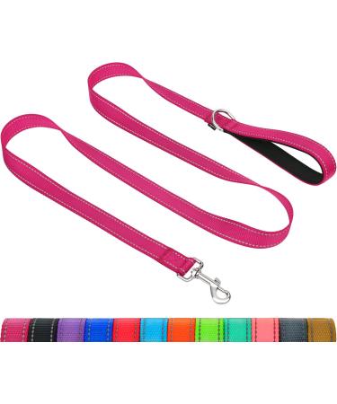 Taglory dog leash medium -sized large dogs light |Reflecting double -sided |Padded handle |Support 10 to 75 kg |1.8m x 2.5cm |Pink 1.8 m x 2.5 cm (1 Pack) pink
