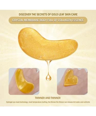 KAIQIKAIXI Gold Gel Under Eye Patches - 10 Pairs with Hyaluronic Acid & Collagen for Dark Circles Puffiness & Wrinkles - Buy Online on GoSupps.com