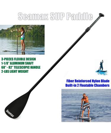 Seamax SUP Paddle for All Stand Up Paddle Board Floatable and Portable, Adjustable Length 68 to 82 for Kid and Adult