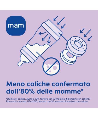 MAM Easy Start Anti-Colic Baby Bottle Set of 2 - SkinSoft Silicone Teat 260 ml Pink (2+ Months) - International Shipping Available - Buy Online on GoSupps.com