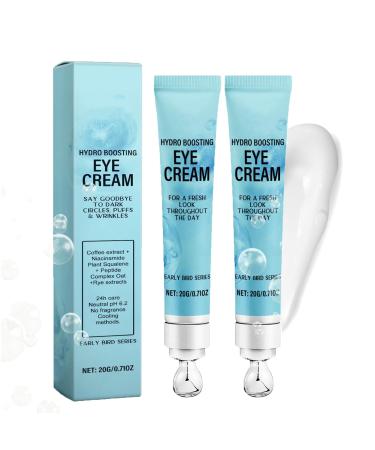 Under Eye Cream for Dark Circles and Puffiness - Caffeine Eye Cream Anti Aging Brightener With Niacinamide,Peptide Complex, Korean Skin Care Formula - Massage Zinc Roller - Puffy Eyes (2)
