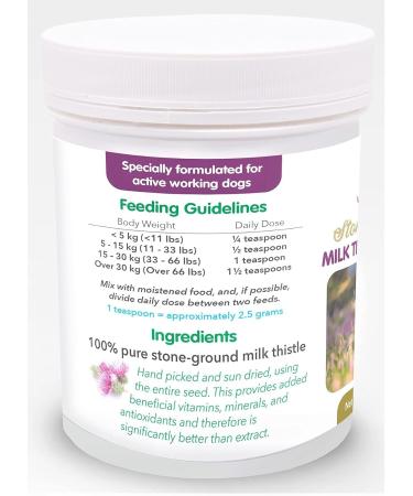Vet's Advantage 100% Pure Stone-ground Milk Thistle Powder for Dogs - for Optimal Liver Health & Detoxification - Buy Online on GoSupps.com