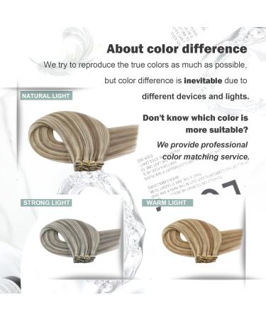 Moresoo Light Brown & Platinum Blonde Clip in Hair Extensions - 24 Inch Real Human Hair, 7 Pieces/120g - #9A/60 - Buy Online on GoSupps.com