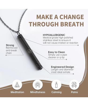 3-Piece Breath Necklace for Smoking Cessation | Effective Stop Smoking Aid & Stress Reduction | Unisex Design - Buy Online on GoSupps.com