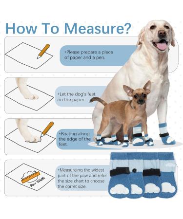 Buy Kuoser Dog Socks - 3 Pairs Anti-Slip Paw Protection for Hardwood Floors | Blue M M - 6-Pack - Buy Online on GoSupps.com