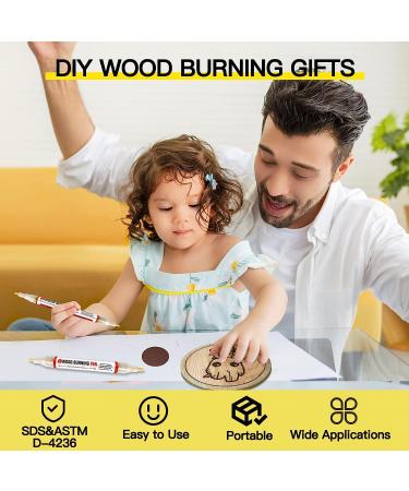 Teexpert Wood Burning Gel Pen Kit - 4OZ Paste with Scorch Pens & Tips for DIY Wood Crafts - Buy Online on GoSupps.com