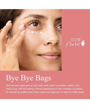 100% PURE Coffee Bean Caffeine Eye Cream | Reduce Puffiness, Dark Circles & Wrinkles | Green Tea, Rose Hip & Vitamin E | Vegan | 1 oz - Buy Online on GoSupps.com