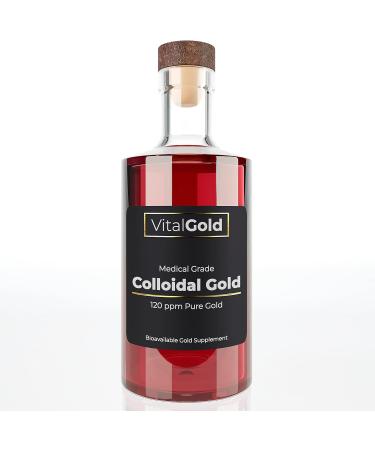 Colloidal Gold 120 PPM - 500ml | Ultra Strength Gold Supplement - Buy Online on GoSupps.com