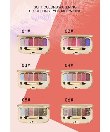 Glitter & Shimmer Eyeshadow Palette - 6 Color Gold, Highly Pigmented, Long Lasting, Waterproof, Sweatproof - Professional Nude Makeup Set for Women - Warm Natural Smokey Eye Palette #05 - Buy Online on GoSupps.com