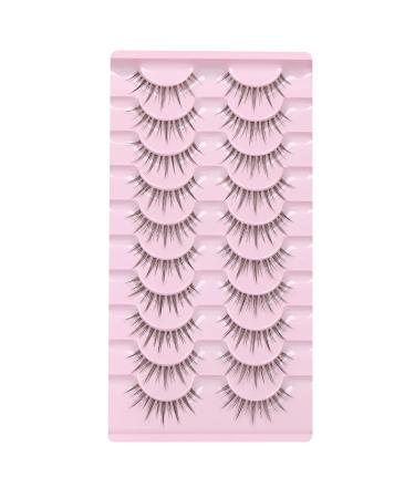 Wiwoseo 3D False Eyelashes - Japanese Spiky & Wispy Lashes, 16MM, 10 Pairs - Buy Online on GoSupps.com