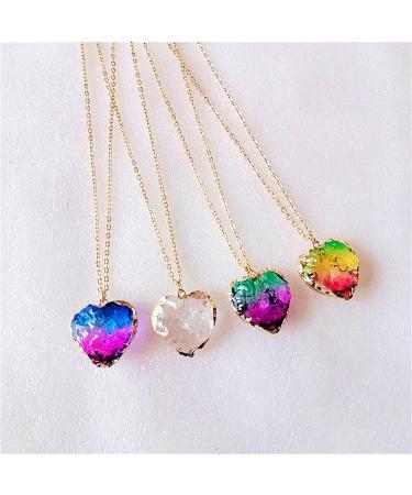 PEMXSWA Natural Quartz Crystal Moon Pendant Chakra Healing Crystal Necklace Jewelry for Women Wonderful Christmas Birthday Gift (L 1 PC) - Buy Online on GoSupps.com