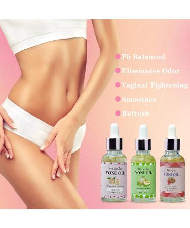 Yoni Essential Oil Set - 100% Natural Intimate Feminine Deodorant & pH Balanced Serum - 3 Pack (1 fl oz/30 ml) - Buy Online on GoSupps.com