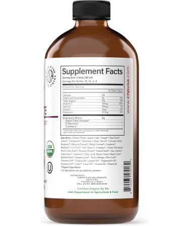 Complete Natural Products Urinary Tract Complete 16oz - Liquid Supplement for Urinary Tract Health with Organic Cranberry, D-Mannose, Beet Root, Fennel Seed, and Turmeric 16 Fl Oz (Pack of 1) - Buy Online on GoSupps.com
