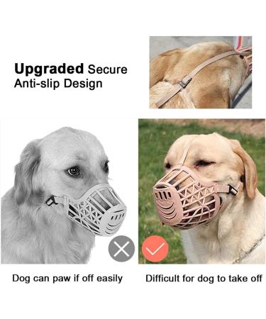 AidShunn Breathable Rubber Dog Muzzle for Small Puppy - Prevent Biting, Barking, Chewing & Licking - Adjustable Mouth Cover - Buy Online on GoSupps.com
