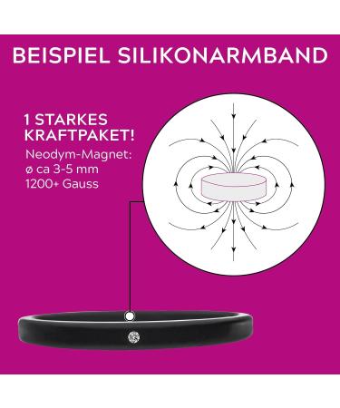 Buy Magnetix Wellness Flexi Magnetic Tab - Black Sporty Silicone Magnetic Jewelry with Zirconia | Perfect Fit for Swollen Wrists - International Shipping - Buy Online on GoSupps.com