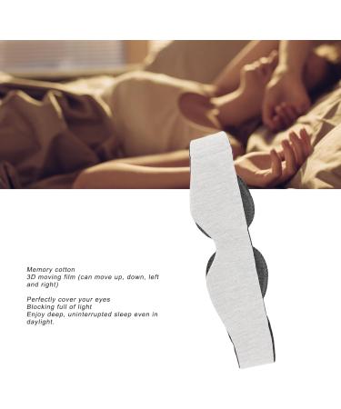 Memory Cotton 3D Contoured Eye Patch Light Blocking No Pressure Movable Eye Pad for Sleep Yoga Meditation Grey - Buy Online on GoSupps.com