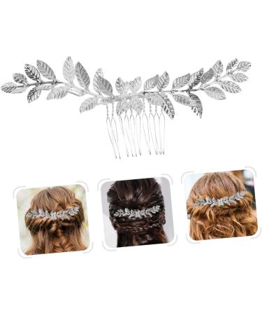 Ipetboom Hair Combs for Wedding Hairstyles Retro Hair Combs Goddess Headpiece Bridal Hair Clip Silver Leaf Hair Comb Wedding Hair Clip Tiara Hair Accessories Bride European and American - Buy Online on GoSupps.com