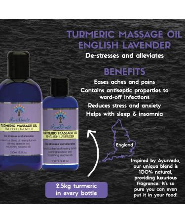 Turmeric Massage Oil with English Lavender 100% Natural Arthritis Relief Helps with Sleep Anti-inflammatory Smells Amazing 250 ml (Pack of 1) - Buy Online on GoSupps.com