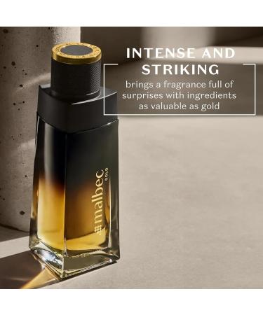 Malbec Exquisite Gold Eau de Toilette By O Botic rio Cologne For Men Long Lasting Men's Fragrance French Oak Barrel-Aged Red Wine & Amber Scent 3.4 Ounce - Buy Online on GoSupps.com