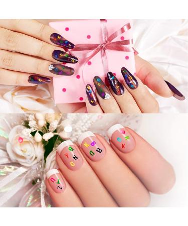 48 Boxes Holographic Letter Nail Sequins Stickers | 3D Glitter Flakes & Laser Confetti for Stunning Nail Art | Perfect for Nail Salon & DIY Designs - Buy Online on GoSupps.com
