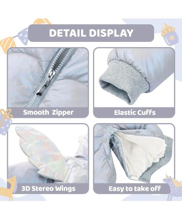 Baby Winter Hooded Snowsuit Jumpsuit | Toddler Boys Girls Fleece Coat Outfits | 9-12 Months Grey - Buy Online on GoSupps.com