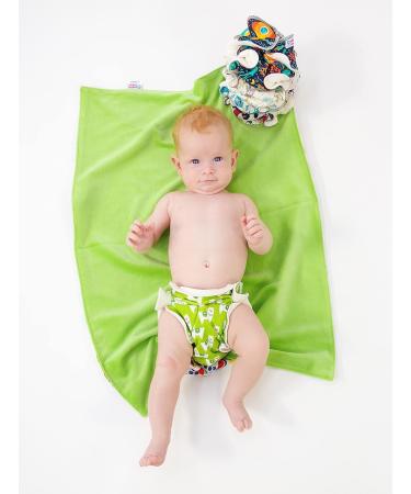 Petit Lulu Bamboo Maxi-Night Diaper - Snaps - Organic & Reusable - Made in Europe (Apples Green) - Buy Online on GoSupps.com