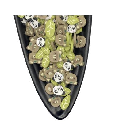 QR 50g Mixed Bear Panda Leaves Shape Slices Polymer Clay Sprinkles for Slimes Filling Nails Art DIY Phone Decoration Accessories T1116 (Color : Mixed)