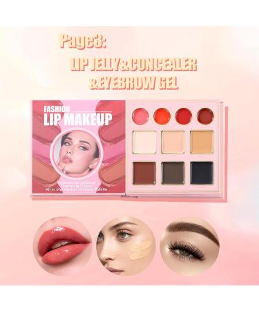 Eyeshadow Palette Eye Shadow Kit | Matte Shimmer Long Lasting Powder Makeup Book With Lip Color Professional Eye Shadow Kit For Women Girls Birthday Valentines Wedding Dating Travel Party Stage - Buy Online on GoSupps.com