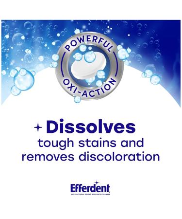 Efferdent Retainer Cleaner Tablets for Aligners, Mouth Guards & Night Guards, Clean & Bright, 120 Count, 3-Minute Daily Retainer Cleaner, Tough Stain & Odor Remover for Dental Appliances - Buy Online on GoSupps.com