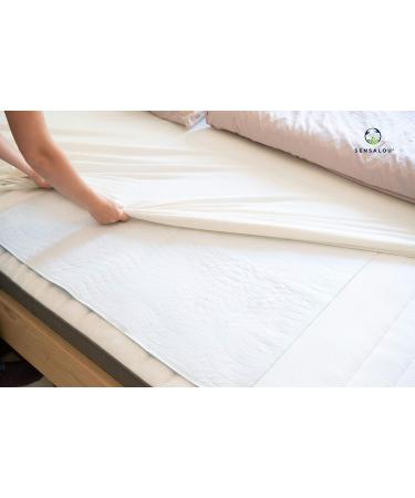 Sensalou Waterproof Incontinence Pad 75x90 cm - Washable & Breathable Bed Protection (1 Pack) - Buy Online on GoSupps.com