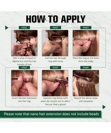 RUNATURE Brown Ombre Blonde Nano Ring Hair Extensions | 12 40g Real Human Hair | A-Nano-#10/14 - Buy Online on GoSupps.com