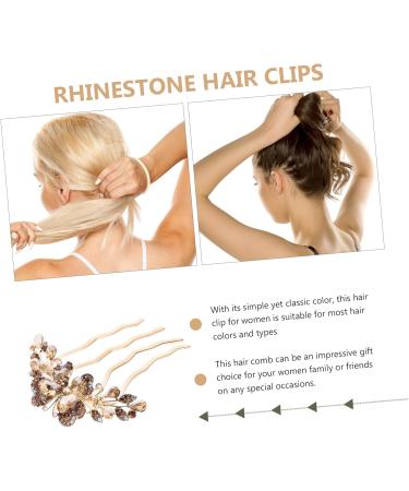 Beatifufu Hair Comb Bride Hair Accessories Hair Side Comb Rhinestone Clips Rhinestone Hair Clips Hair Accessories for Women Rhinestone Side Comb Tiara Metal Hair Piece Women's Korean Version - Buy Online on GoSupps.com