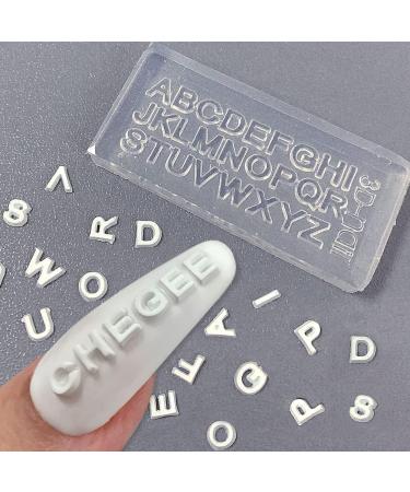3D Alphabet Nail Art Silicone Molds - A-Z Letter Resin Molds for DIY Nail Tools and Handmade Craft - Nail Decor Tool and Accessories - Buy Online on GoSupps.com